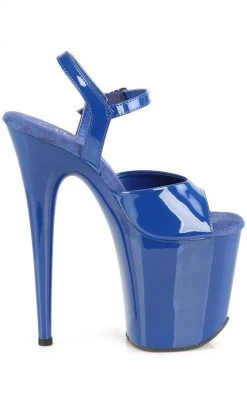 Pleaser FLAMINGO-809 Royal Blue Patent Heels Pole Shoes