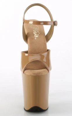 Pleaser Pole Shoes FLAMINGO-809 Toffee Patent Heels