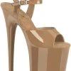 Pleaser Pole Shoes FLAMINGO-809 Toffee Patent Heels