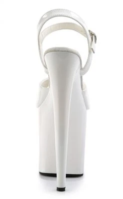 Pleaser FLAMINGO-809 White Patent Heels