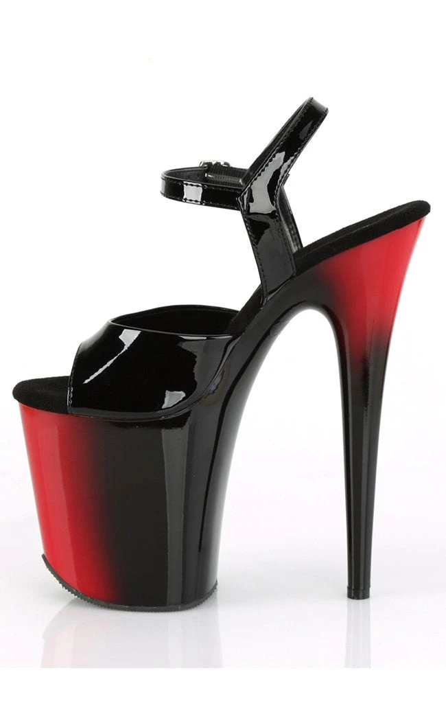 Pleaser Pole Shoes FLAMINGO-809BR Red-Black Ombre Heels 5 Pleaser Pole Shoes FLAMINGO-809BR Red-Black Ombre Heels