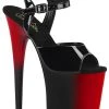 Pleaser Pole Shoes FLAMINGO-809BR Red-Black Ombre Heels 1 Pleaser Pole Shoes FLAMINGO-809BR Red-Black Ombre Heels