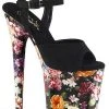Pleaser FLAMINGO-809WR Flower Print Heels Pole Shoes
