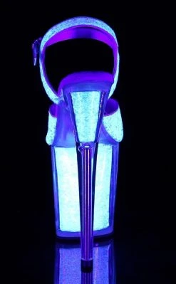 Pleaser Pole Shoes FLAMINGO-810UVG Neon Opal Glitter Heels