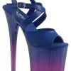 Pleaser Pole Shoes FLAMINGO-822T Blue-Purple Ombre Heels