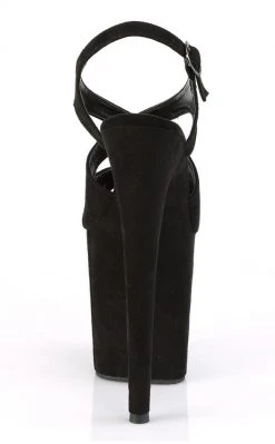 Pleaser FLAMINGO-831FS Black Faux Suede Heels Pole Shoes