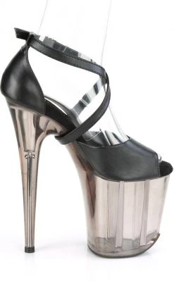 Pleaser FLAMINGO-840 Black Peeptoe Heels Pole Shoes