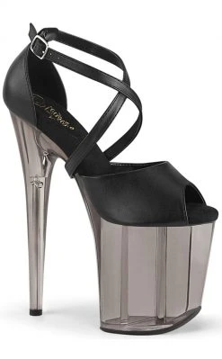 Pleaser FLAMINGO-840 Black Peeptoe Heels Pole Shoes