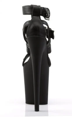 Pleaser FLAMINGO-858 Black Matte Heels