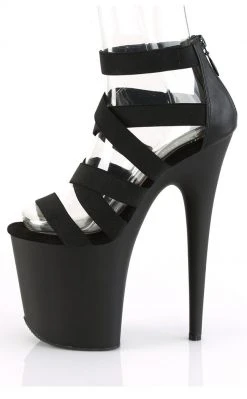 Pleaser FLAMINGO-859 Black Strappy Heels Pole Shoes