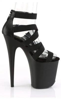 Pleaser FLAMINGO-859 Black Strappy Heels Pole Shoes