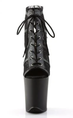 Pleaser FLAMINGO-896LC Black Matte Heels