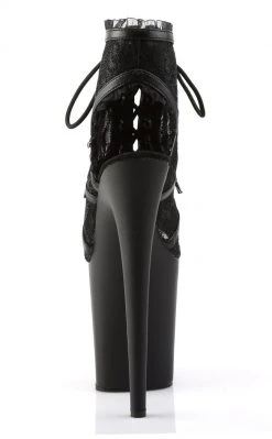 Pleaser FLAMINGO-896LC Black Matte Heels