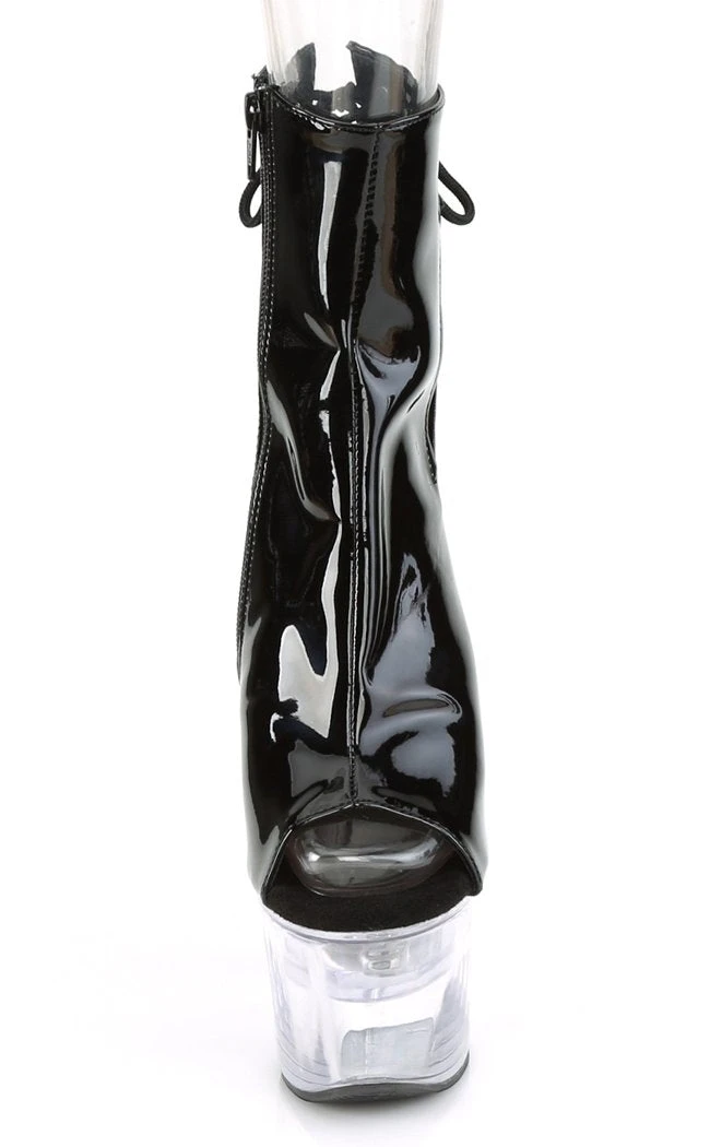 Pleaser FLASHDANCE-1018-7 Black Patent Colour Changing Boots Pole Shoes 4 Pleaser FLASHDANCE-1018-7 Black Patent Colour Changing Boots Pole Shoes