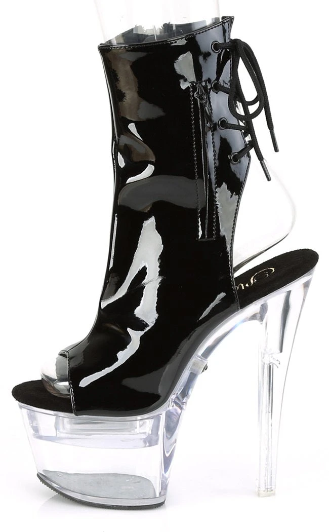 Pleaser FLASHDANCE-1018-7 Black Patent Colour Changing Boots Pole Shoes 5 Pleaser FLASHDANCE-1018-7 Black Patent Colour Changing Boots Pole Shoes