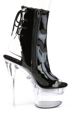 Pleaser FLASHDANCE-1018-7 Black Patent Colour Changing Boots Pole Shoes 11 Pleaser FLASHDANCE-1018-7 Black Patent Colour Changing Boots Pole Shoes