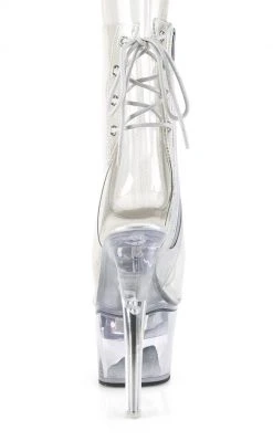 Pleaser Pole Shoes FLASHDANCE-1018C-7 Light-up Clear Ankle Bootie