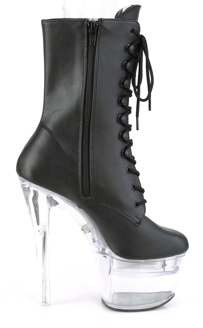 Pleaser FLASHDANCE-1020-7 Light-up Matte Black Ankle Boots Pole Shoes 7 Pleaser FLASHDANCE-1020-7 Light-up Matte Black Ankle Boots Pole Shoes