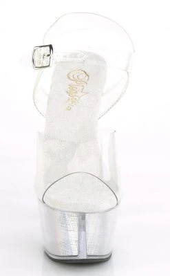 Pleaser Sale FLASHDANCE-608CH Light-up Platform Heels (Last Pair: Size 9)