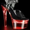 Pleaser FLASHDANCE-708 Black Light-up Platform Heels Pole Shoes 1 Pleaser FLASHDANCE-708 Black Light-up Platform Heels Pole Shoes