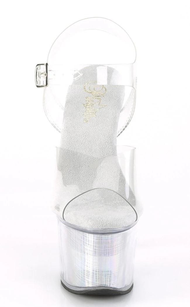 Pleaser Pole Shoes FLASHDANCE-708CH Clear Light-up Platform Heels 4 Pleaser Pole Shoes FLASHDANCE-708CH Clear Light-up Platform Heels