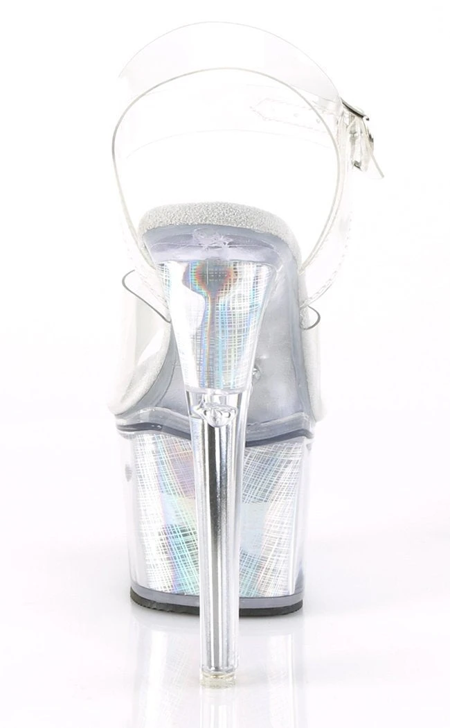 Pleaser Pole Shoes FLASHDANCE-708CH Clear Light-up Platform Heels 6 Pleaser Pole Shoes FLASHDANCE-708CH Clear Light-up Platform Heels