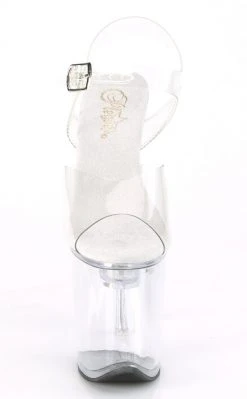 Pleaser FLASHDANCE-808 Clear Light-up Platform Heels Pole Shoes