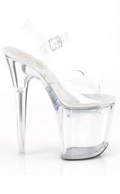 Pleaser FLASHDANCE-808 Clear Light-up Platform Heels Pole Shoes