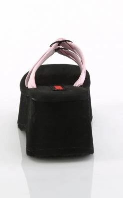 Demonia FUNN-15 Baby Pink Patent Heart Slides