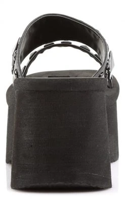 Demonia Shoes FUNN-18 Black Platform Slide Sandals