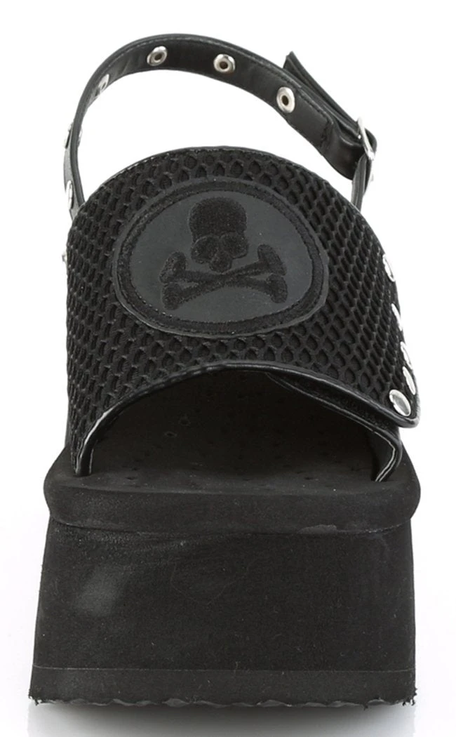 Demonia FUNN-32 Black Platform Slide Sandals Shoes 4 Demonia FUNN-32 Black Platform Slide Sandals Shoes