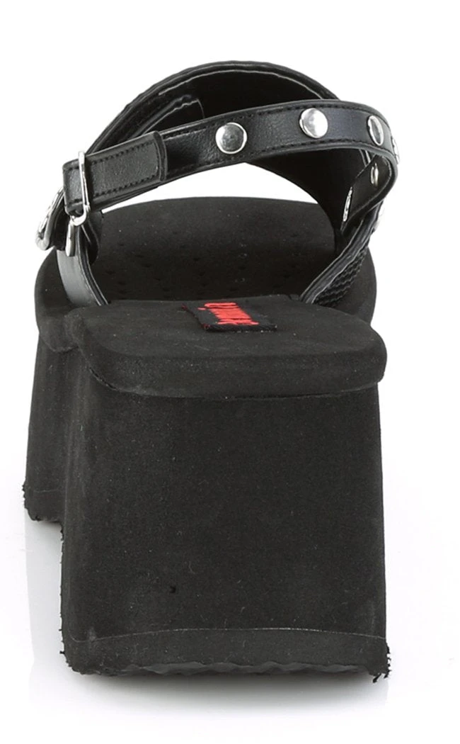 Demonia FUNN-32 Black Platform Slide Sandals Shoes 6 Demonia FUNN-32 Black Platform Slide Sandals Shoes