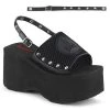 Demonia FUNN-32 Black Platform Slide Sandals Shoes 2 Demonia FUNN-32 Black Platform Slide Sandals Shoes