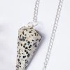 Crystals Faceted Pendulum | Dalmatian Jasper 1 Crystals Faceted Pendulum | Dalmatian Jasper