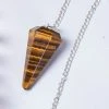 Crystals Faceted Pendulum | Tiger's Eye Home Decor