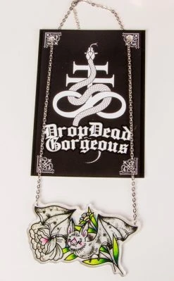 Drop Dead Gorgeous Folklore Bat Necklace