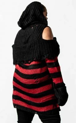 Killstar Freddy Hooded Knit Sweater Clothing