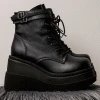 Demonia Shoes SHAKER-52 Black Vegan Leather Platform Ankle Boots (AU Stock) 1 Demonia Shoes SHAKER-52 Black Vegan Leather Platform Ankle Boots (AU Stock)