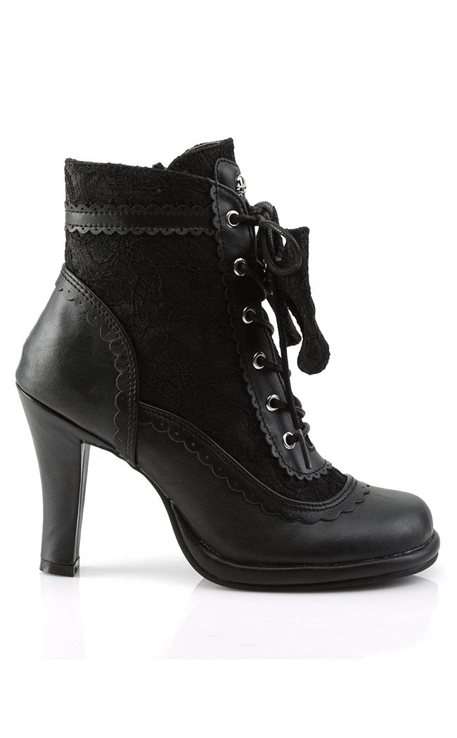 Demonia Shoes GLAM-200 Black Ankle Boots 7 Demonia Shoes GLAM-200 Black Ankle Boots