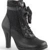 Demonia Shoes GLAM-200 Black Ankle Boots