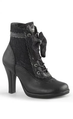Demonia Shoes GLAM-200 Black Ankle Boots