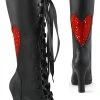 Demonia GLAM-243 Black Heart Knee High Boots Shoes 1 Demonia GLAM-243 Black Heart Knee High Boots Shoes