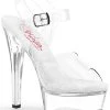 Pleaser Pole Shoes GLEAM-608 Clear Platform Heels