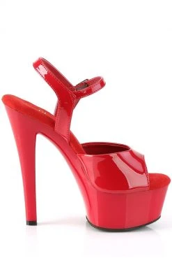 Pleaser Pole Shoes GLEAM-609 Red Patent Heels