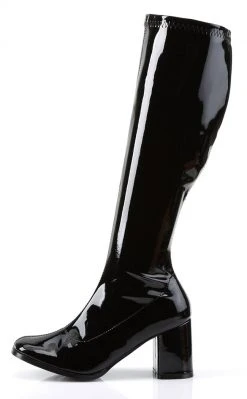 Funtasma GOGO-300 Black Stretch Patent Gogo Boots