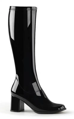 Funtasma GOGO-300 Black Stretch Patent Gogo Boots