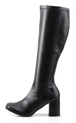 Funtasma GOGO-300 Black Stretch Vegan Leather Gogo Boots