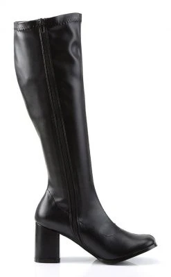 Funtasma GOGO-300 Black Stretch Vegan Leather Gogo Boots