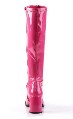 Funtasma GOGO-300 Hot Pink Stretch Patent Gogo Boots
