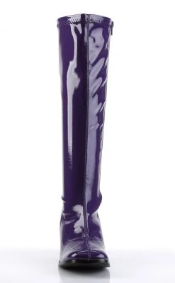Funtasma GOGO-300 Purple Stretch Patent Gogo Boots